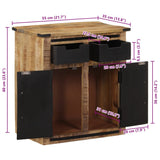 vidaXL Dressoir met 2 lades 55x35x60 cm massief mangohout