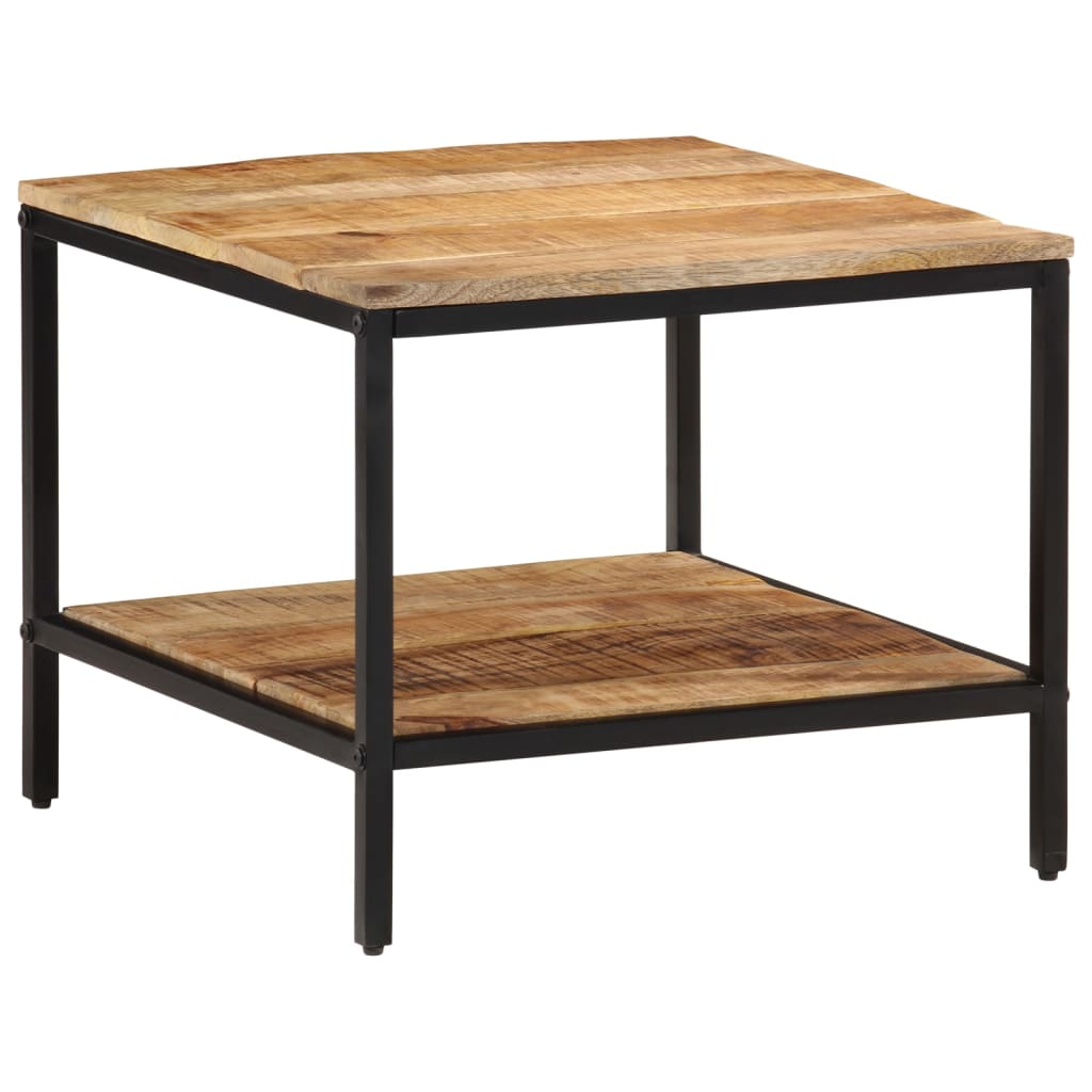 vidaXL Salontafel 45x45x35 cm massief ruw mangohout