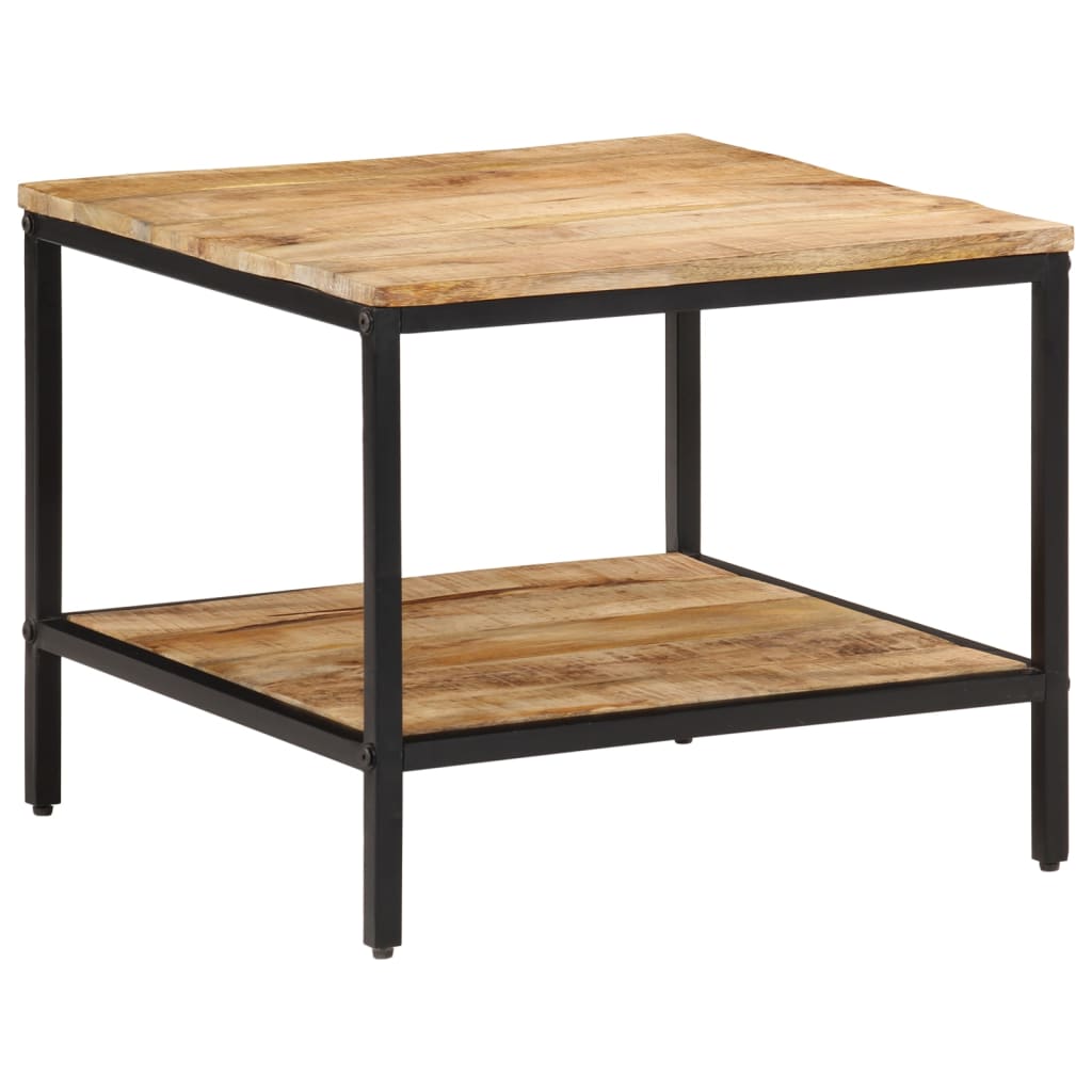 vidaXL Salontafel 45x45x35 cm massief ruw mangohout