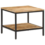 vidaXL Salontafel 45x45x35 cm massief ruw mangohout