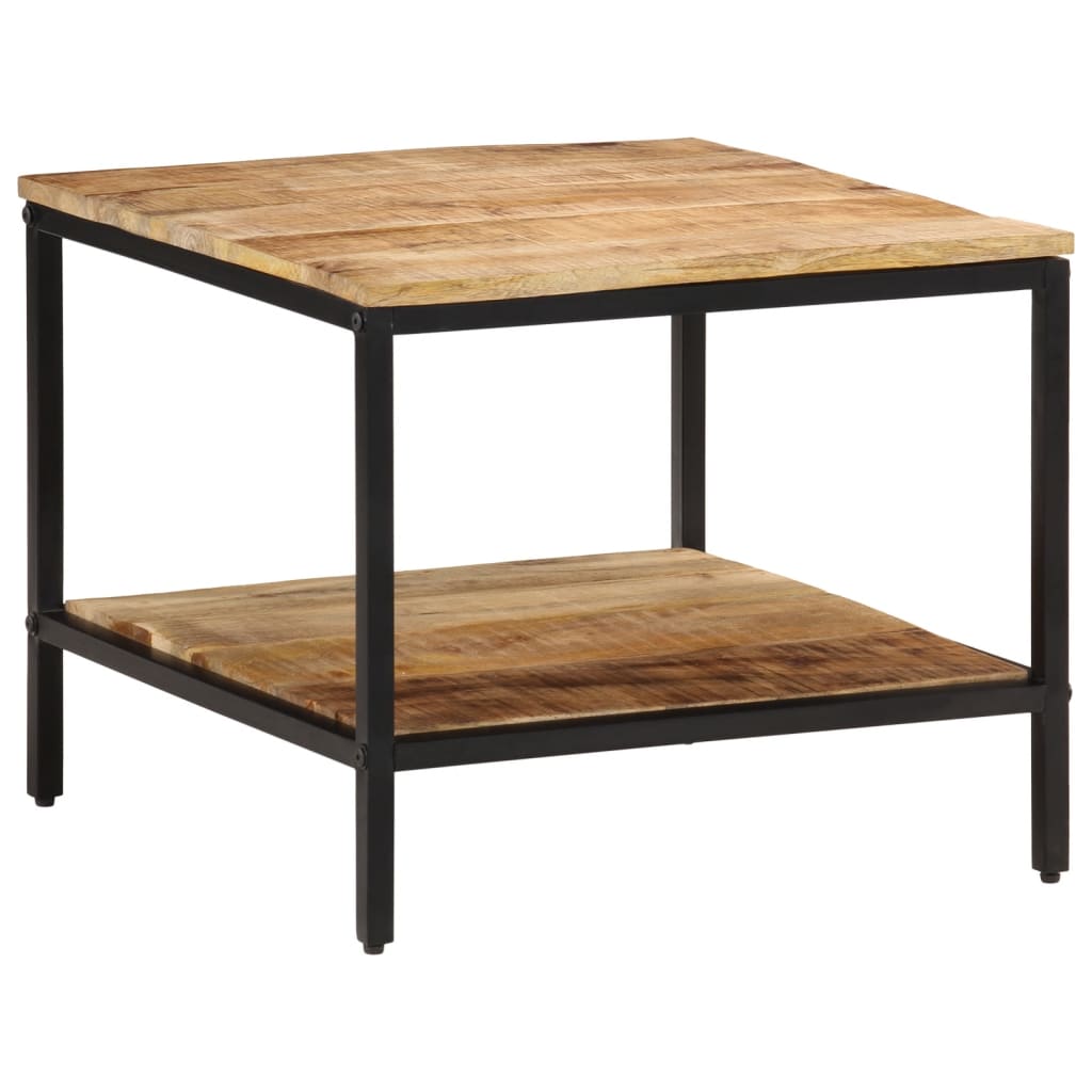 vidaXL Salontafel 45x45x35 cm massief ruw mangohout