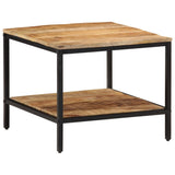 vidaXL Salontafel 45x45x35 cm massief ruw mangohout