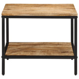 vidaXL Salontafel 45x45x35 cm massief ruw mangohout