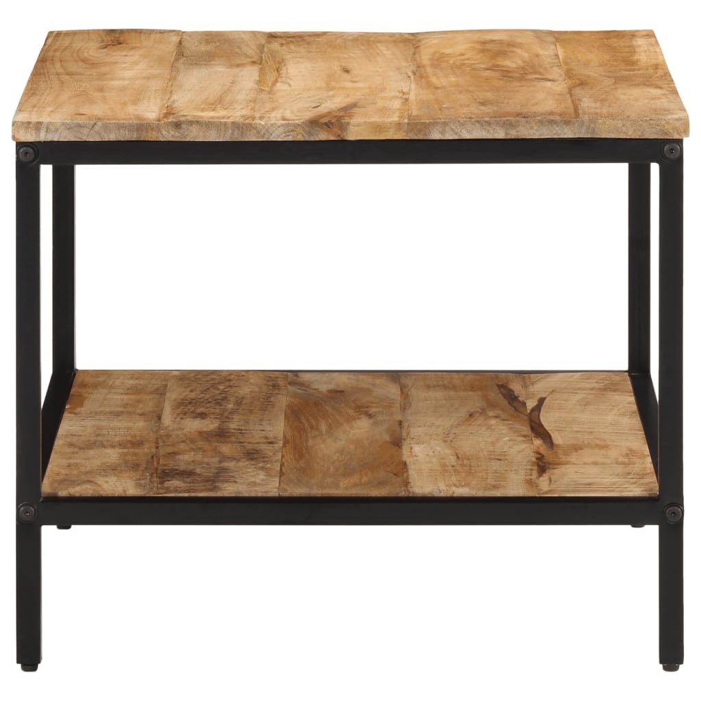 vidaXL Salontafel 45x45x35 cm massief ruw mangohout