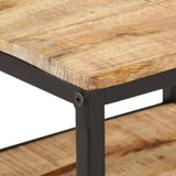 vidaXL Salontafel 45x45x35 cm massief ruw mangohout