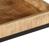 vidaXL Bijzettafel met plank Bruin 35 x 35 x 45 cm Massief Mango Hout