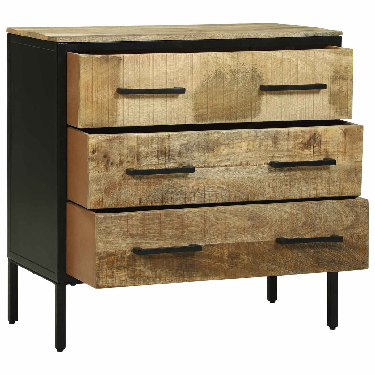 vidaXL Sideboard with Drawer 70 x 35 x 70 cm Solid Mango Wood