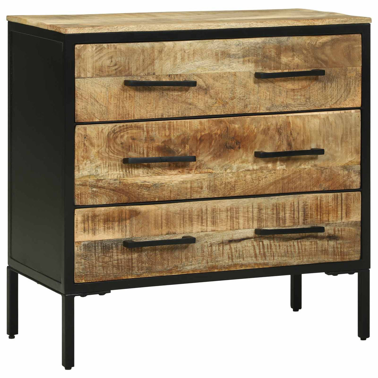 vidaXL Sideboard with Drawer 70 x 35 x 70 cm Solid Mango Wood