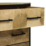 vidaXL Sideboard with Drawer 70 x 35 x 70 cm Solid Mango Wood