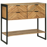 vidaXL Wandtafel met lade Bruin 90 x 35 x 75 cm Massief Acacia Hout