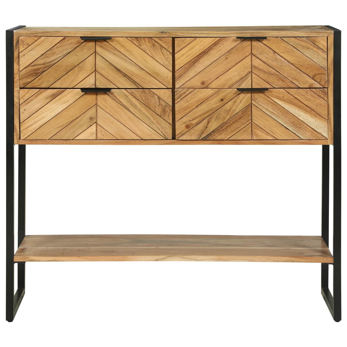 vidaXL Wandtafel met lade Bruin 90 x 35 x 75 cm Massief Acacia Hout
