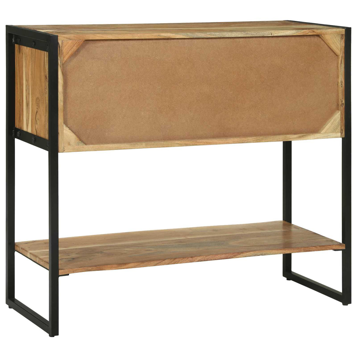 vidaXL Wandtafel met lade Bruin 90 x 35 x 75 cm Massief Acacia Hout
