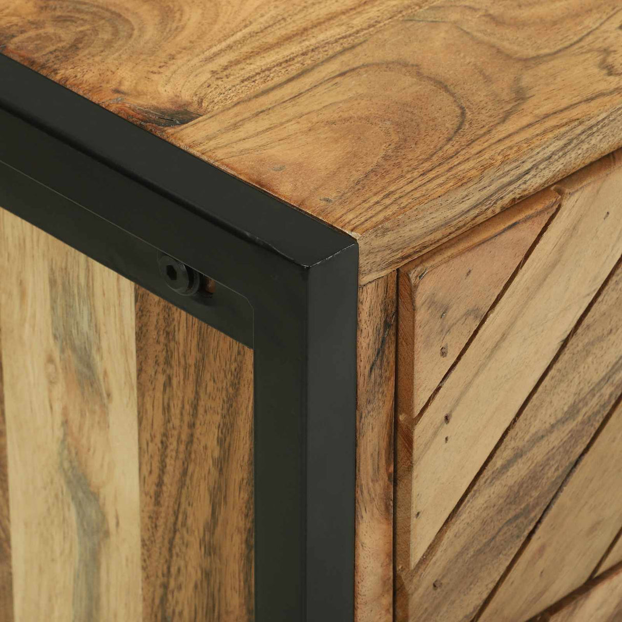 vidaXL Wandtafel met lade Bruin 90 x 35 x 75 cm Massief Acacia Hout