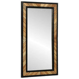 vidaXL Wandspiegel Zwart en Bruin 70 x 2 x 70 cm Massief Acacia Hout
