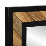 vidaXL Wandspiegel Zwart en Bruin 70 x 2 x 70 cm Massief Acacia Hout