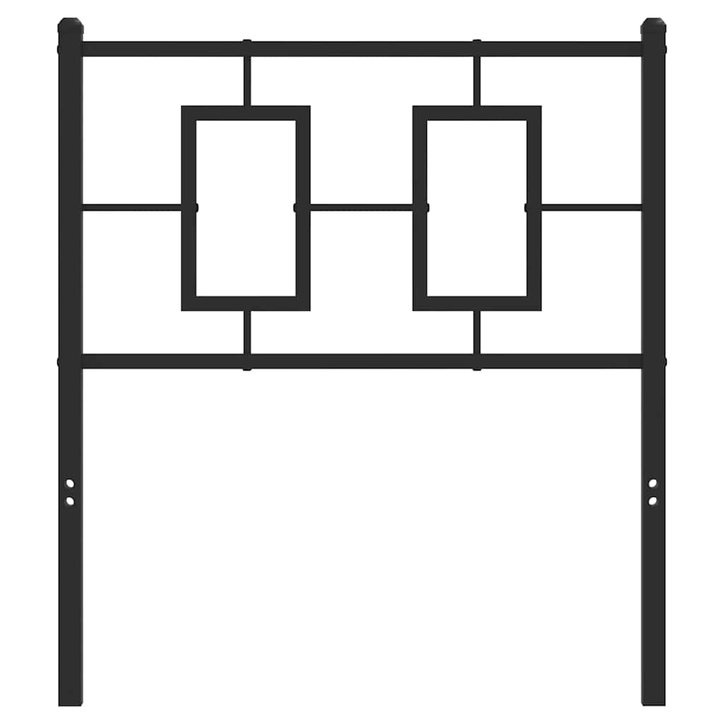 vidaXL Vervangend hoofdbord 75 cm metaal zwart