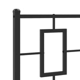 vidaXL Vervangend hoofdbord 75 cm metaal zwart