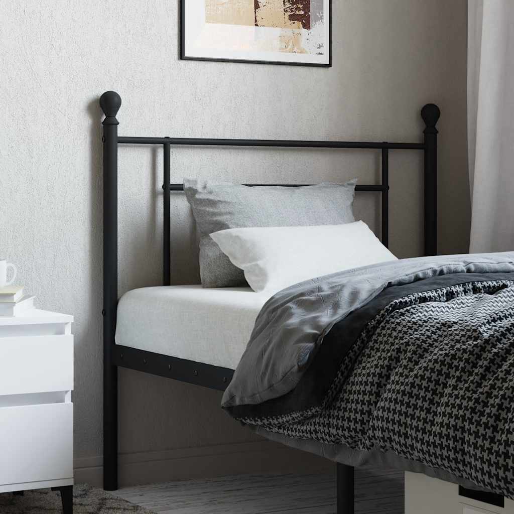 vidaXL Replacement Headboard 90 cm Metal Black