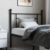 vidaXL Replacement Headboard 90 cm Metal Black