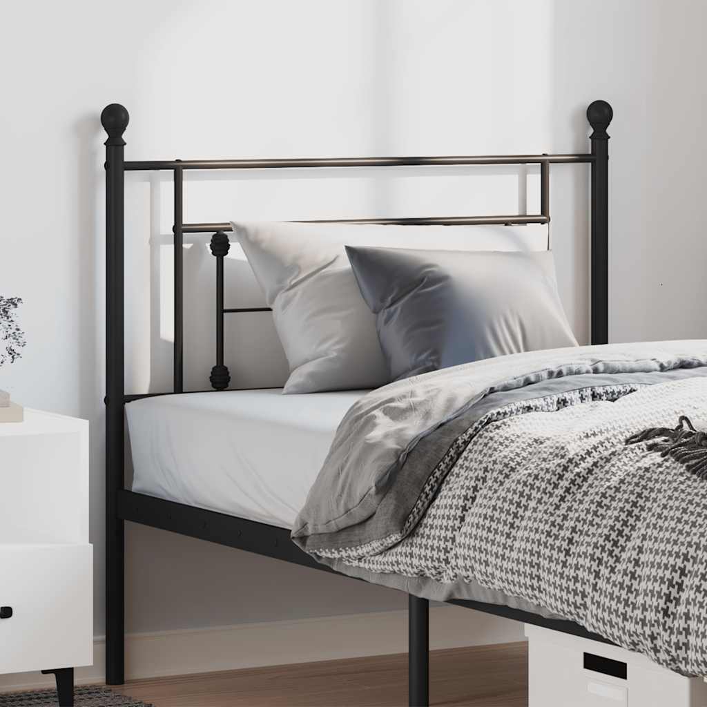 vidaXL Replacement Headboard 90 cm Metal Black