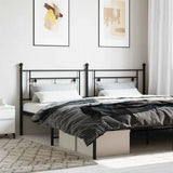 vidaXL Replacement Headboard 90 cm Metal Black