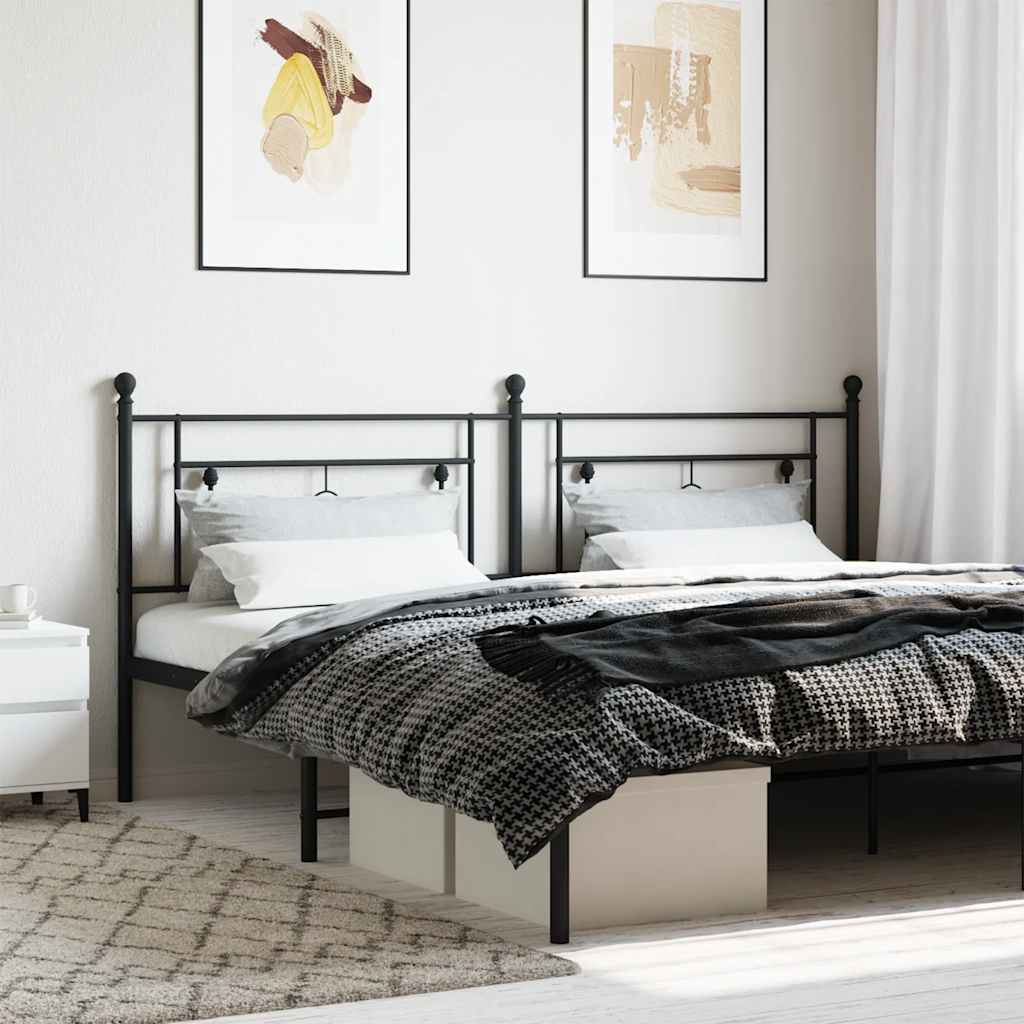 vidaXL Replacement Headboard 90 cm Metal Black