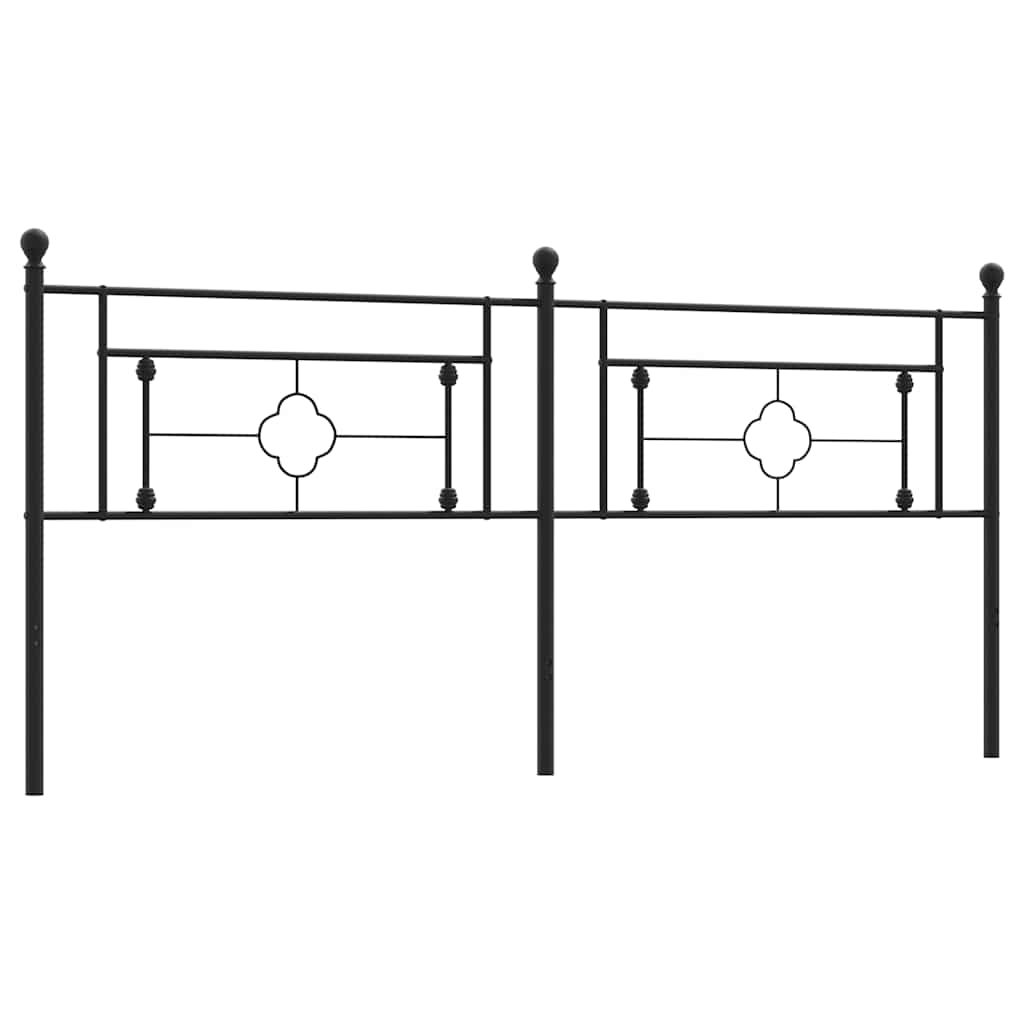 vidaXL Replacement Headboard 90 cm Metal Black