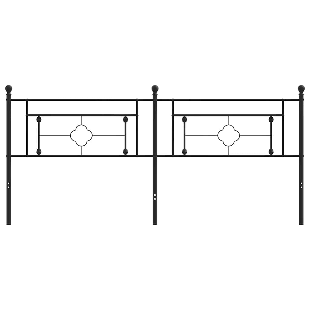 vidaXL Replacement Headboard 90 cm Metal Black