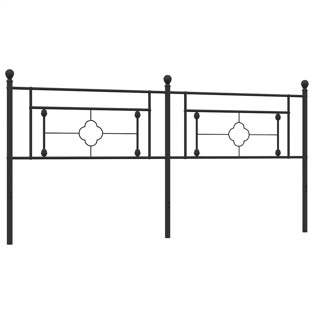 vidaXL Replacement Headboard 90 cm Metal Black