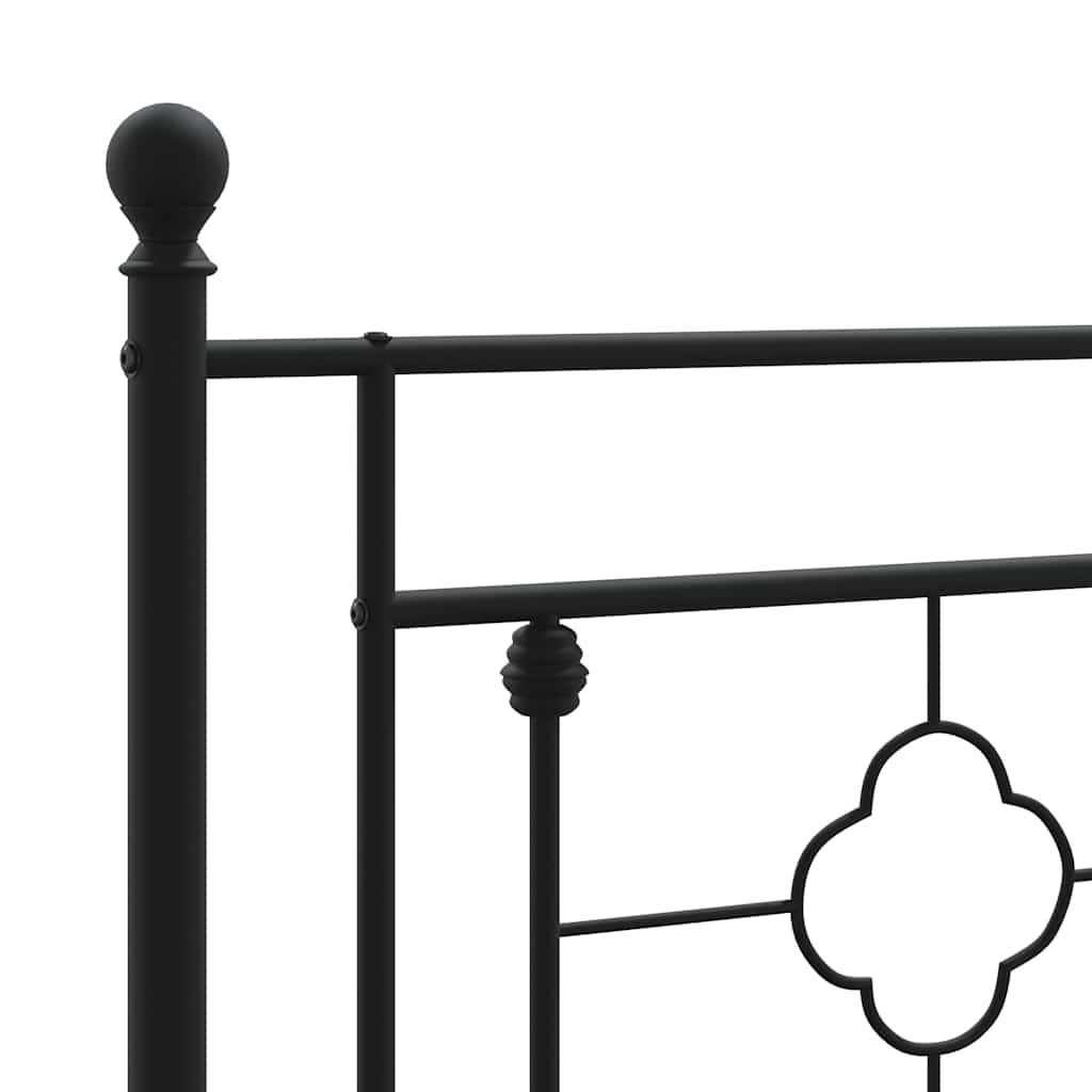 vidaXL Replacement Headboard 90 cm Metal Black