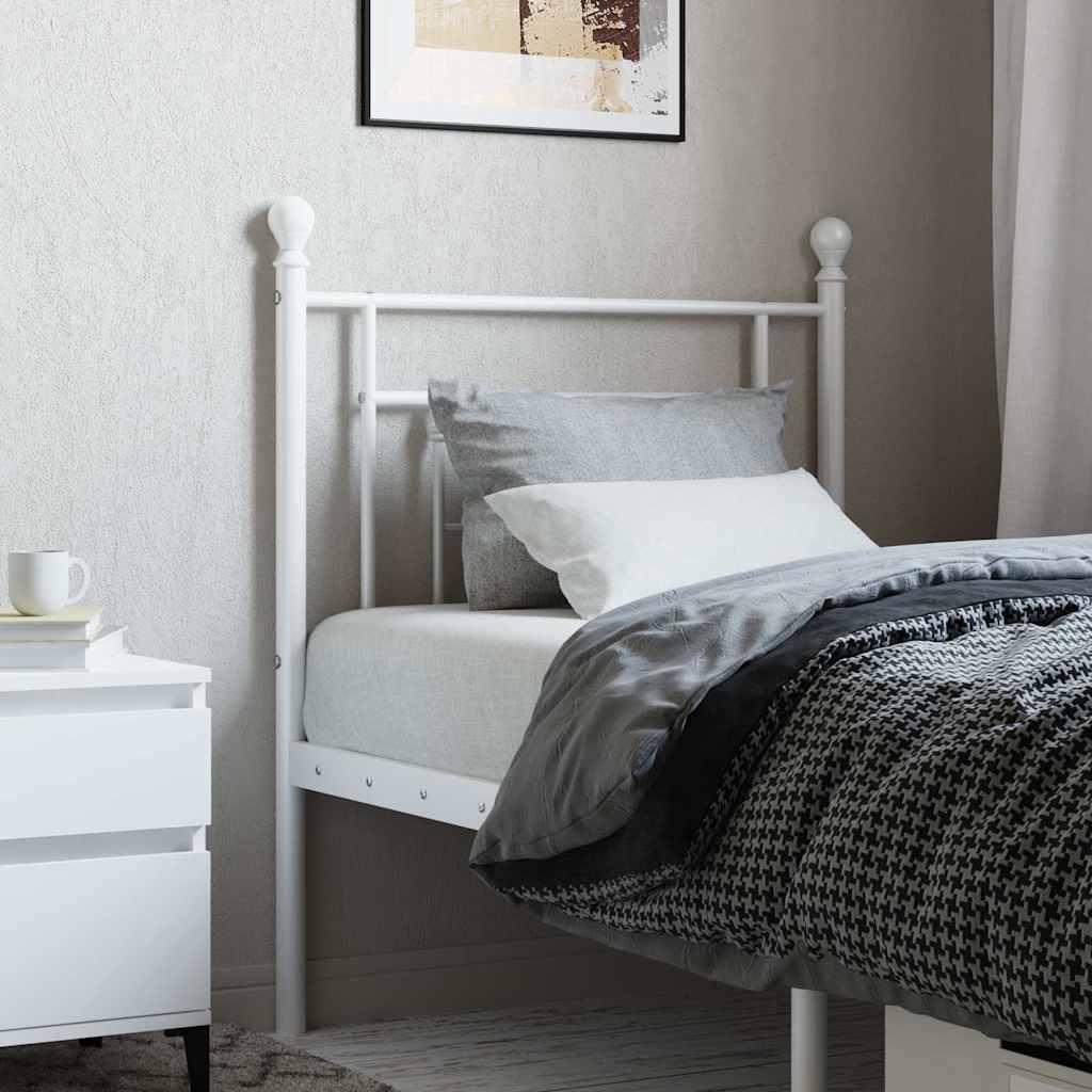 vidaXL Replacement Headboard 90 cm Metal Black