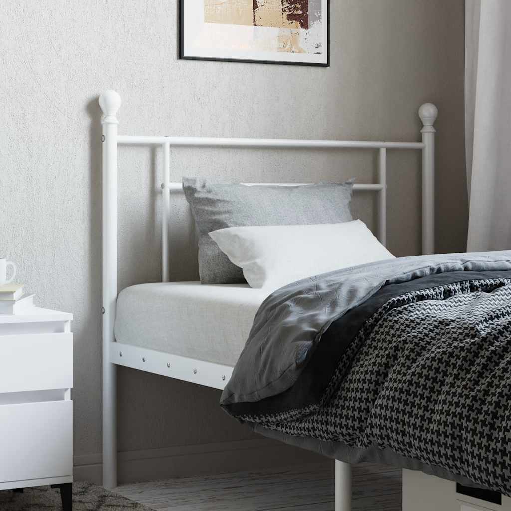 vidaXL Replacement Headboard 90 cm Metal Black