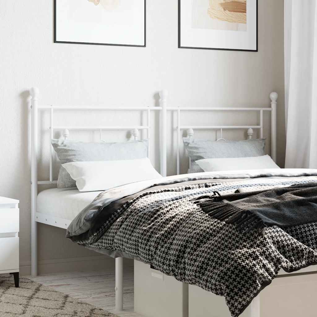 vidaXL Replacement Headboard 90 cm Metal Black