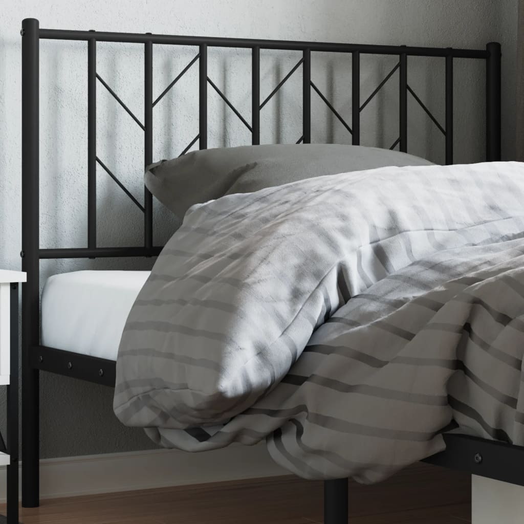 vidaXL Vervangend hoofdbord 90 cm metaal zwart