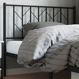 vidaXL Vervangend hoofdbord 90 cm metaal zwart