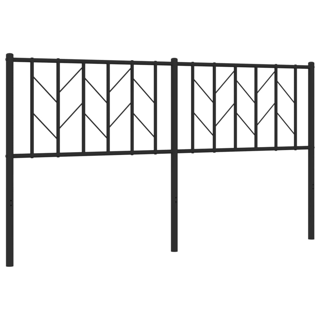 vidaXL Vervangend hoofdbord 90 cm metaal zwart