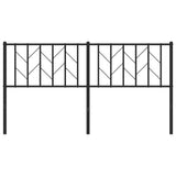 vidaXL Vervangend hoofdbord 90 cm metaal zwart