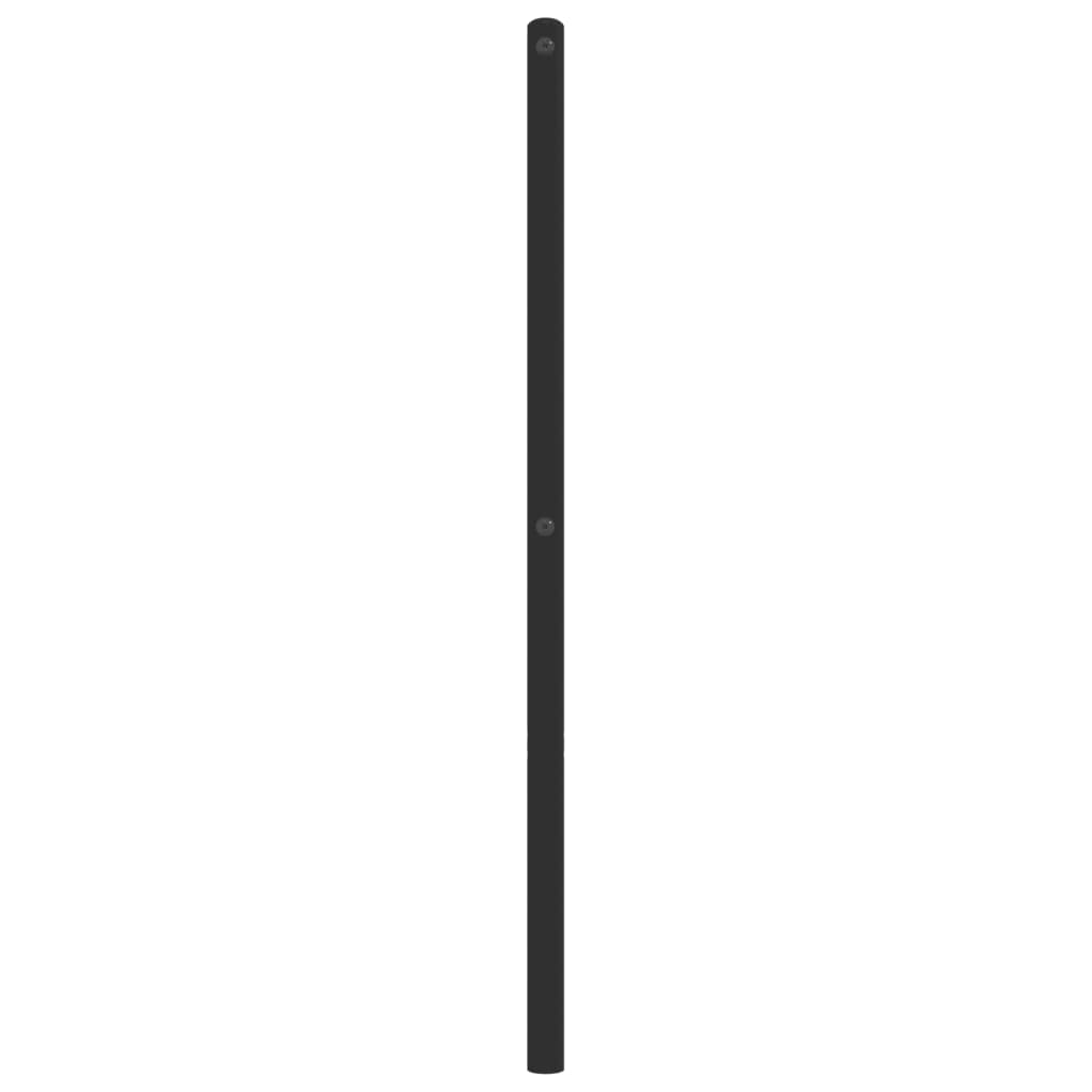 vidaXL Vervangend hoofdbord 90 cm metaal zwart