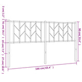 vidaXL Vervangend hoofdbord 90 cm metaal zwart
