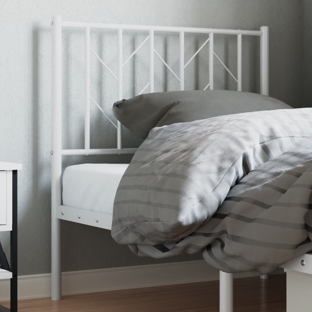 vidaXL Vervangend hoofdbord 90 cm metaal zwart