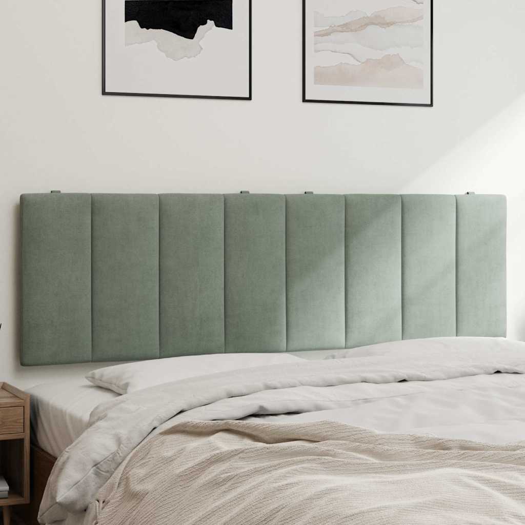 vidaXL Hoofdbordkussen "Hanko" 80 cm fluweel lichtgrijs