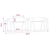 vidaXL Hoofdbordkussen "Viana" 80 cm kunstleer zwart