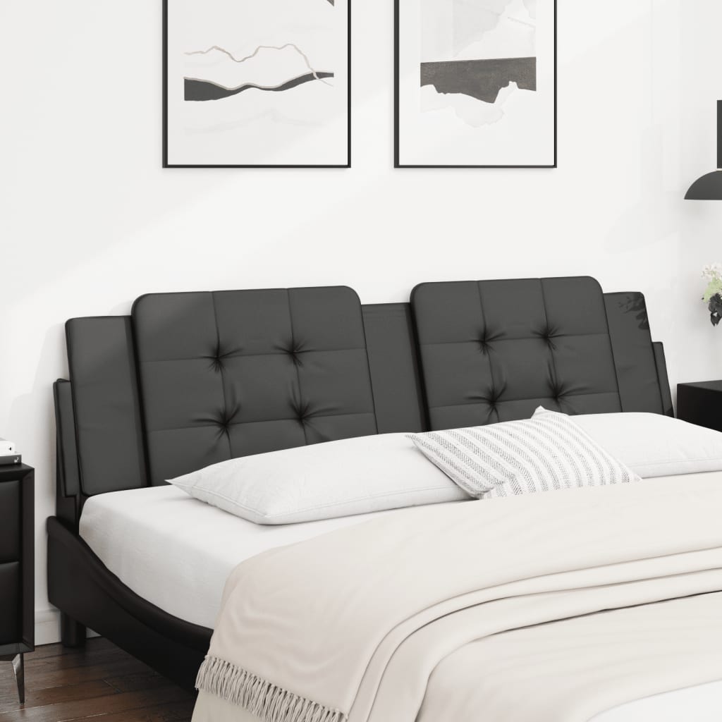 vidaXL Hoofdbordkussen "Zadar" 80 cm kunstleer zwart