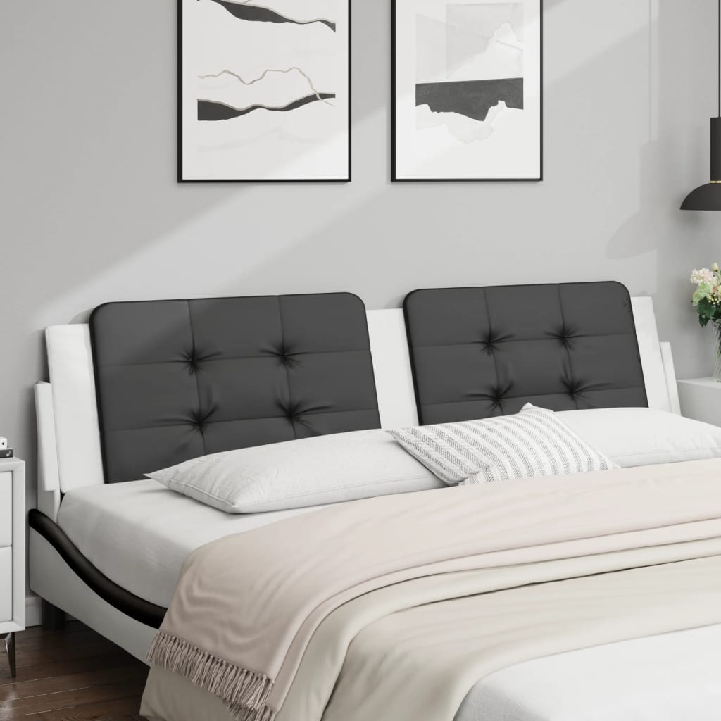 vidaXL Hoofdbordkussen "Zadar" 80 cm kunstleer zwart