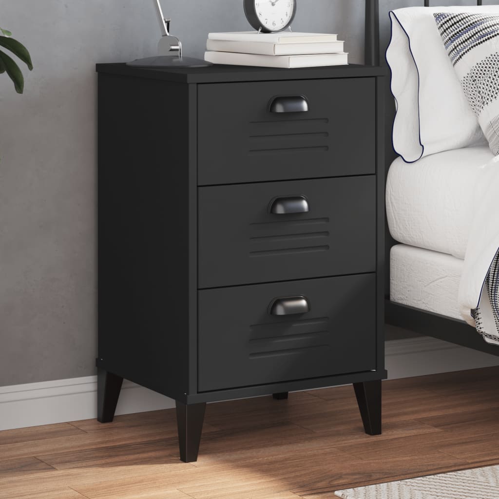 vidaXL Nachtkastje VIKEN bewerkt hout wit
