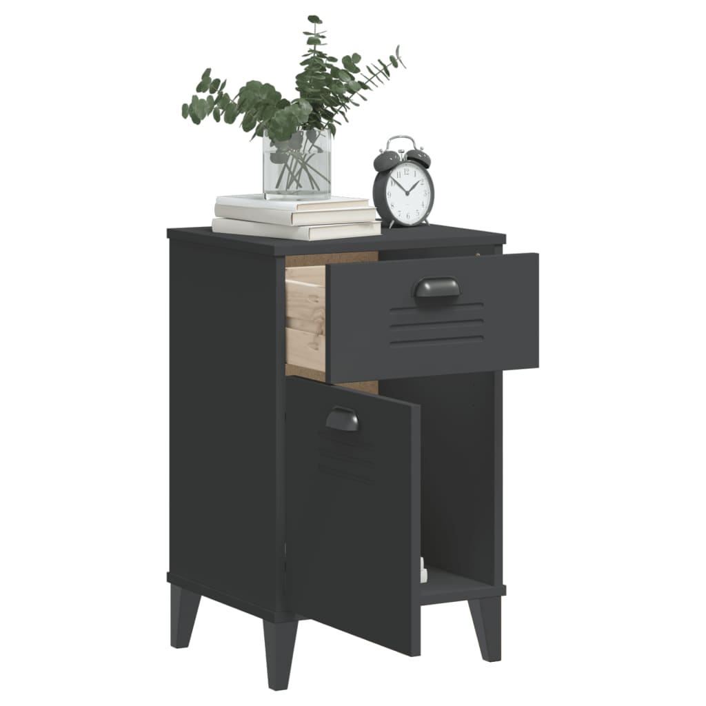 vidaXL Nachtkastje VIKEN bewerkt hout wit