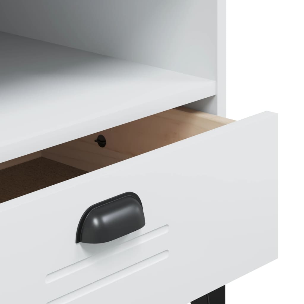 vidaXL Tv-meubel VIKEN bewerkt hout wit