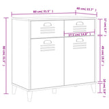 vidaXL Sideboard VIKEN 80x40x80 cm engineered wood white
