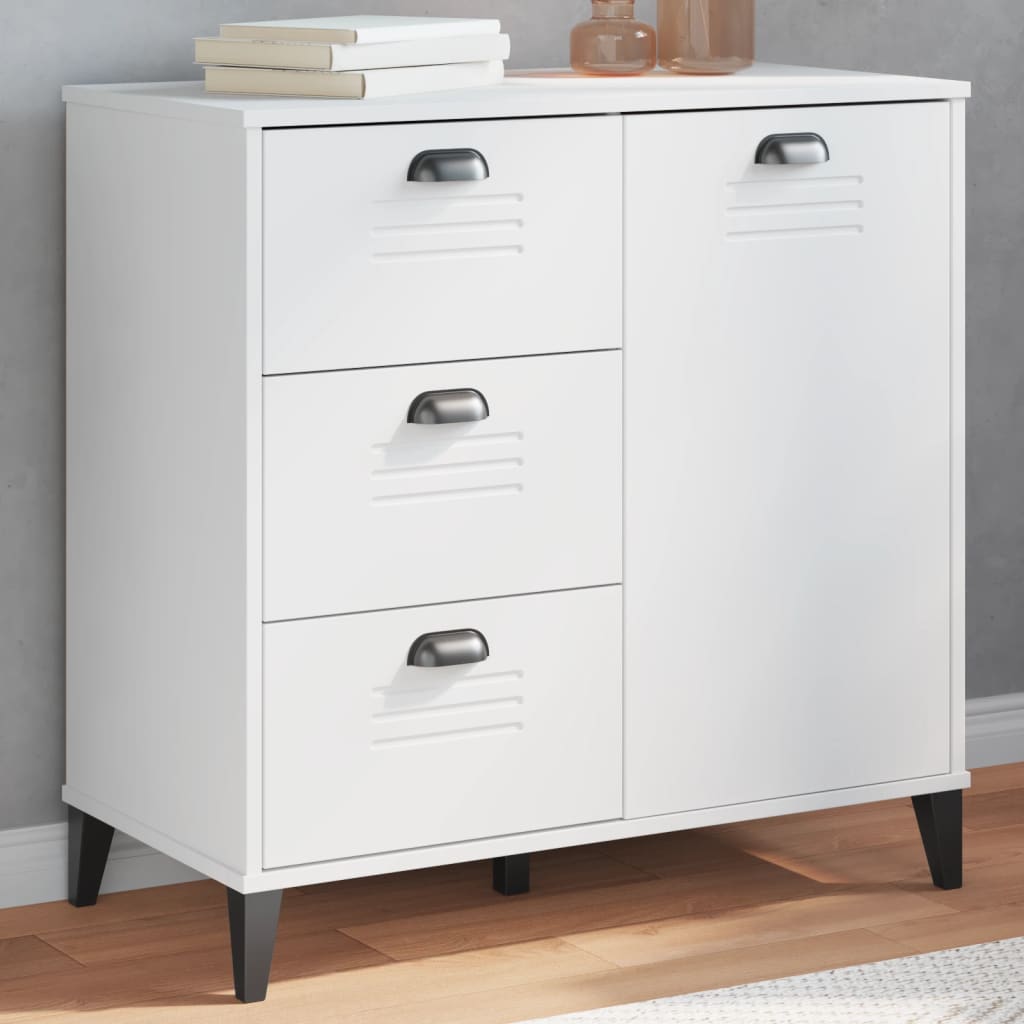 vidaXL Dressoir VIKEN 80x40x80 cm bewerkt hout wit