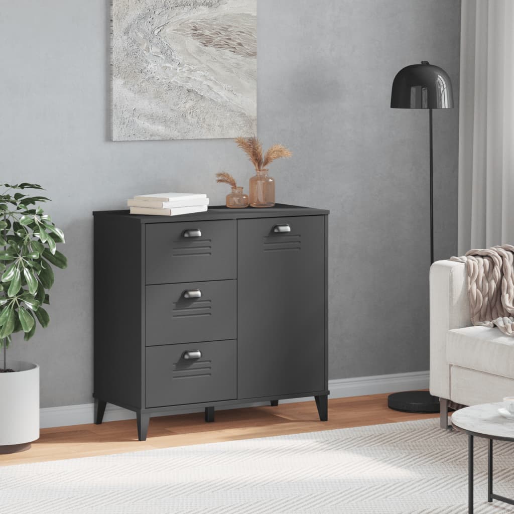 vidaXL Dressoir VIKEN 80x40x80 cm bewerkt hout wit